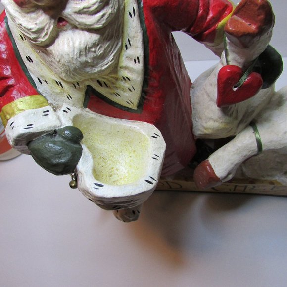 vtg House of Hatten 1998 Good Cheer Santa with 2 geese large Christmas figure - Picture 11 of 12
